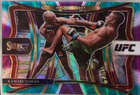 Kamaru Usman 2021 Panini Select UFC Premier Level #163 Tri Color