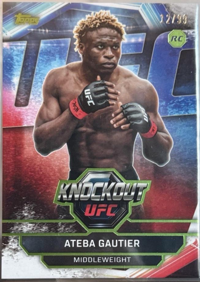 Ateba Gautier 2026 Topps Knockout UFC Base #96 Lime Green