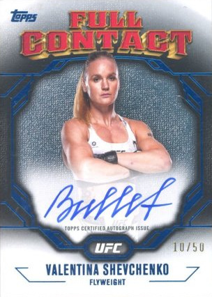 Valentina Shevchenko 2024 Topps Knockout UFC Full Contact Autographs #FCA-VSO Platinum