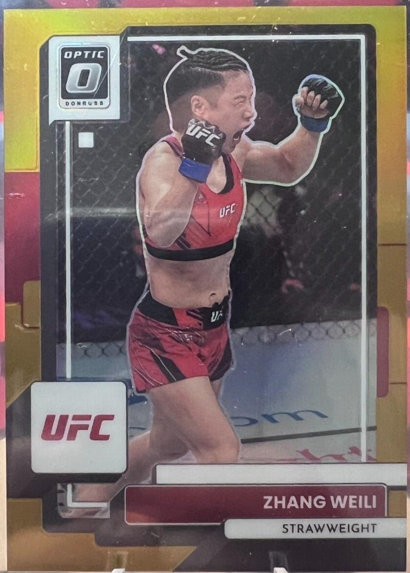 Zhang Weili 2023 Panini Donruss Optic UFC Base #87 Gold