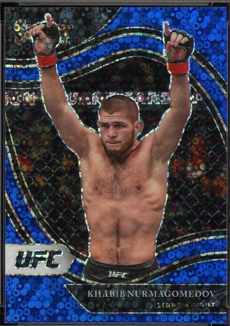 Khabib Nurmagomedov 2021 Panini Select UFC Octagonside #208 Blue Disco