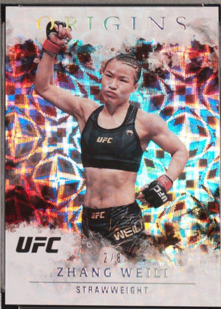 Zhang Weili 2021 Panini Chronicles UFC Base Contenders Season Ticket #10 Asia Gold