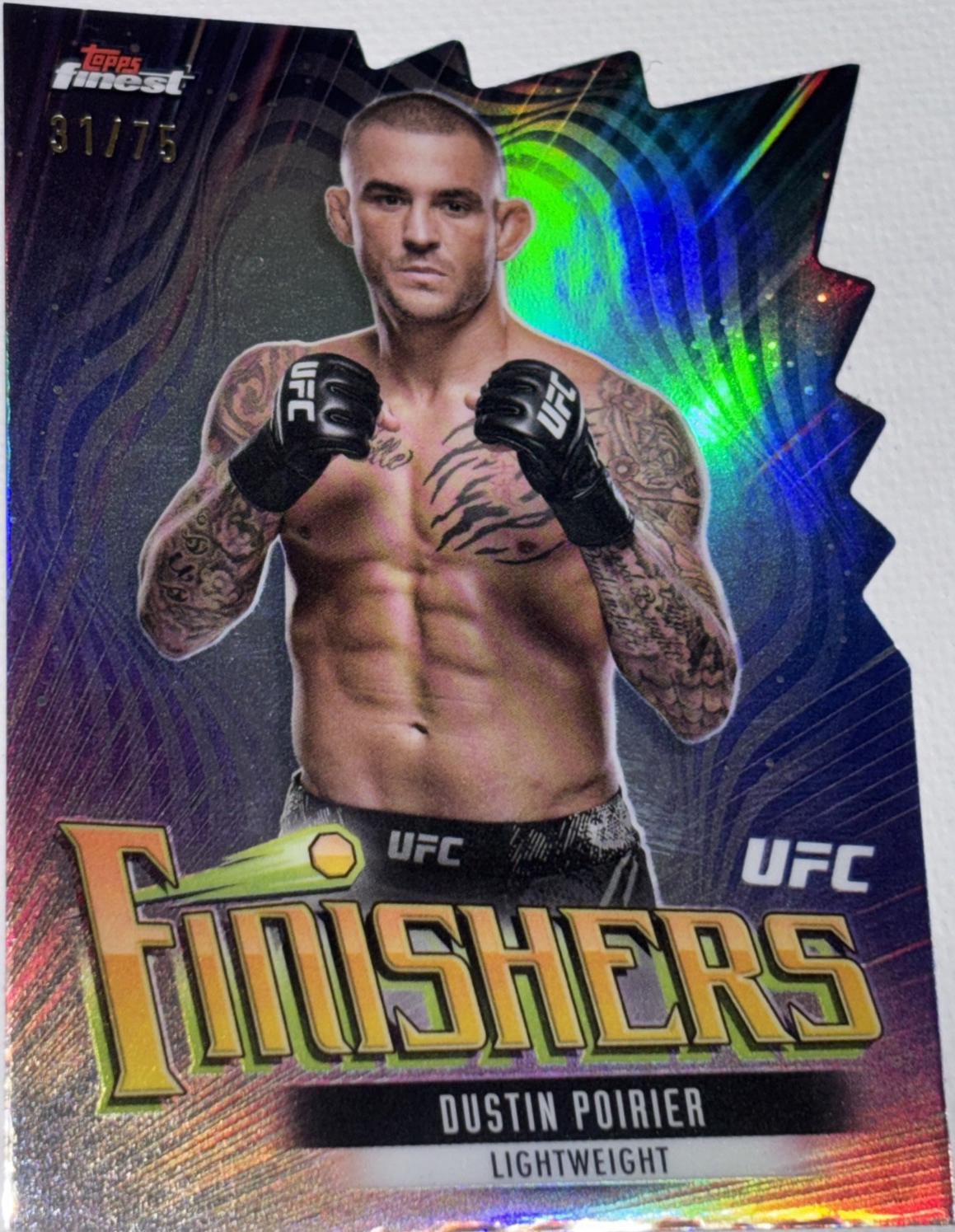 Dustin Poirier 2024 Topps Finest UFC Finishers #FIN-5 Die-Cut Refractor