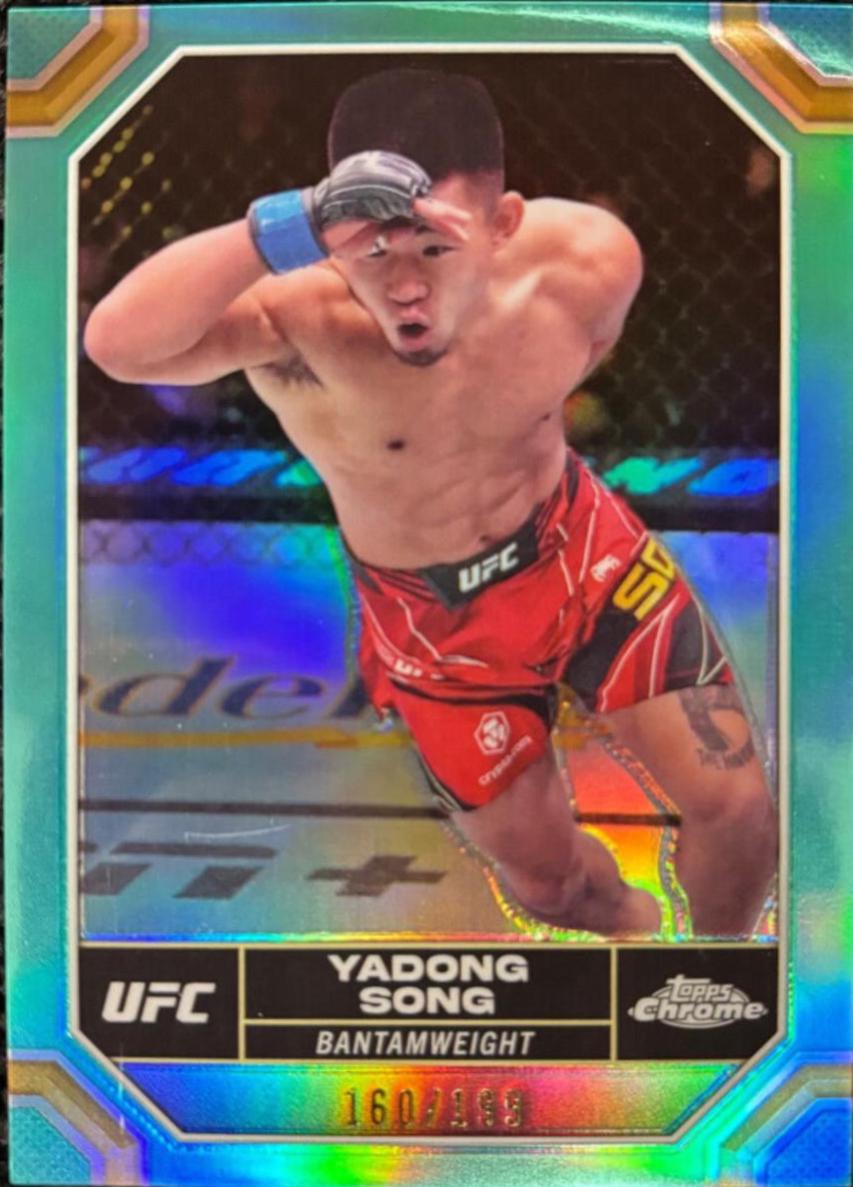 Song Yadong 2024 Topps Chrome UFC Base #179 Aqua Refractor