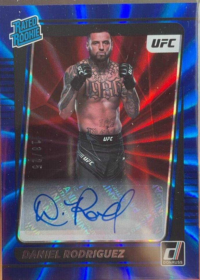 Daniel Rodriguez 2022 Panini Donruss UFC Rated Rookies Signatures #203 Blue