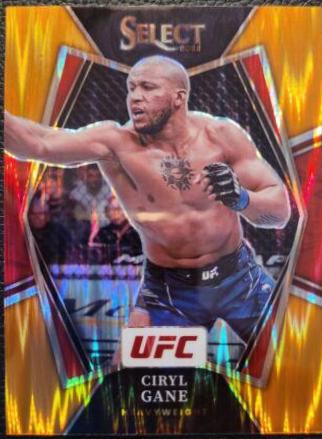 Ciryl Gane 2022 Panini Select UFC Premier Level #143 Orange Flash