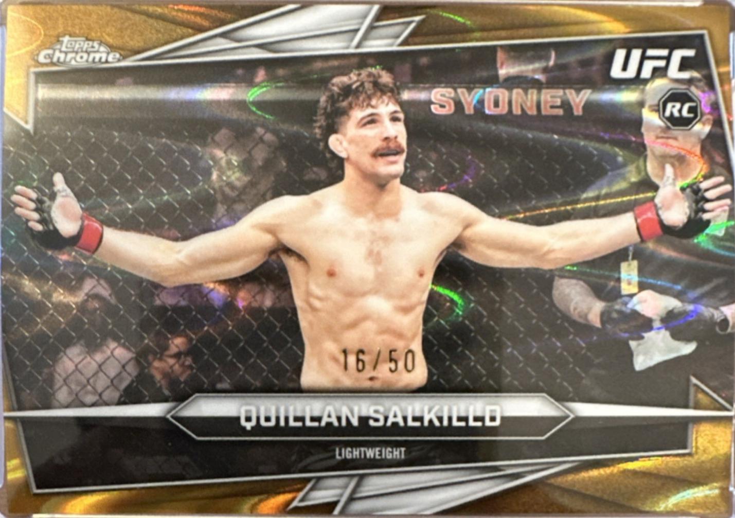 Quillan Salkilld 2026 Topps Chrome UFC Base #57 Gold Refractor