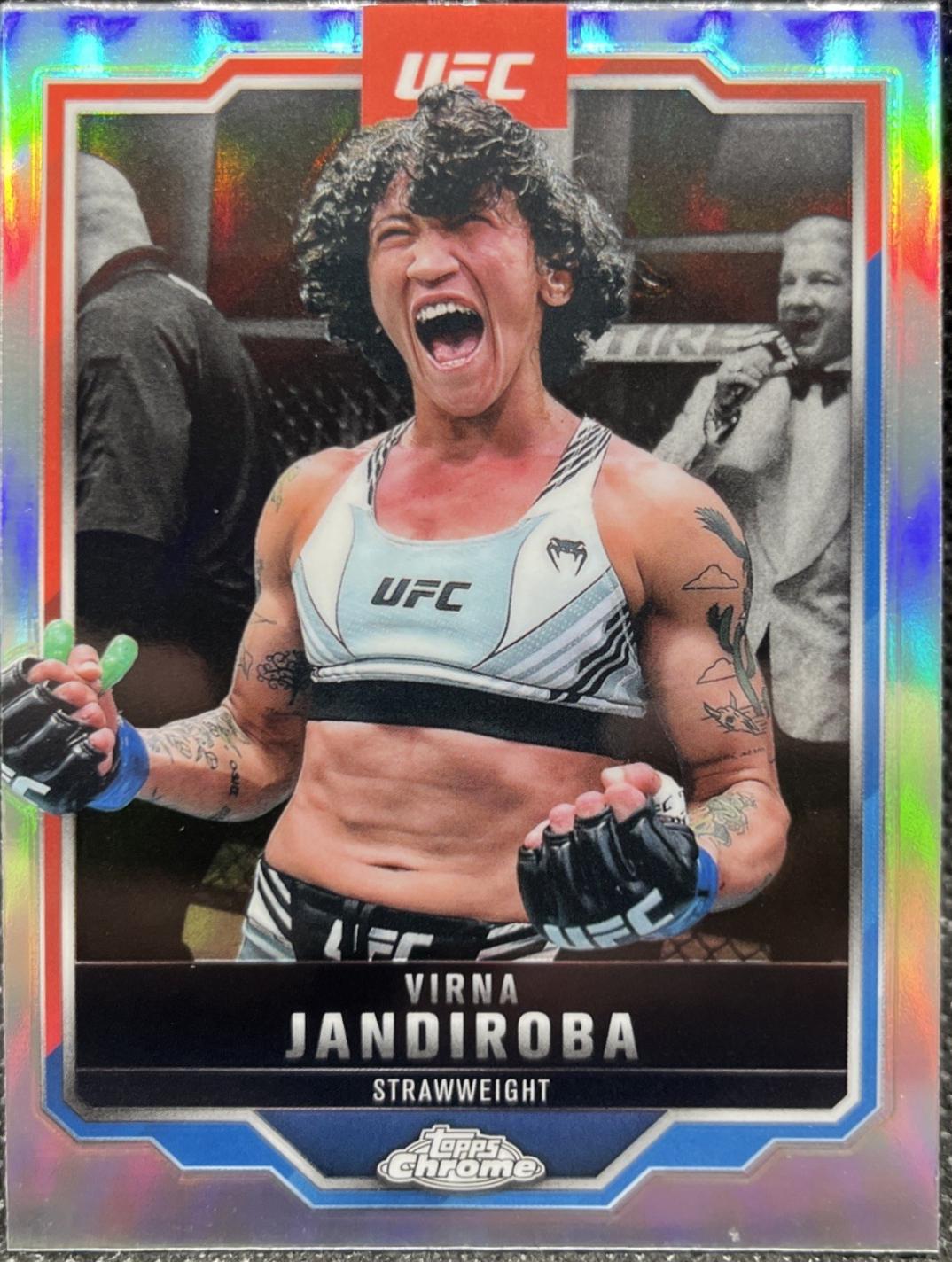 Virna Jandiroba 2025 Topps Chrome UFC Base #123 Refractor