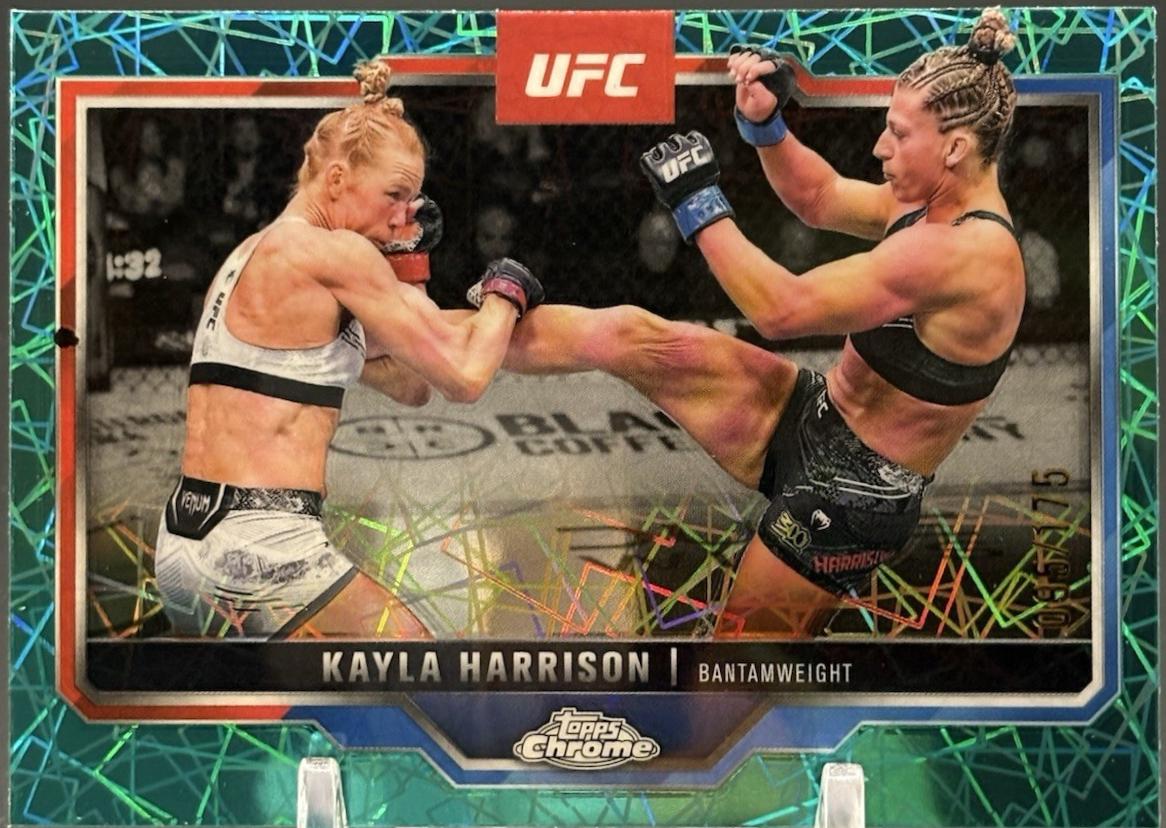 Kayla Harrison 2025 Topps Chrome UFC Base #172 Teal Lazer Refractor