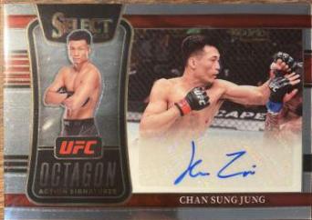 Chan Sung Jung 2022 Panini Select UFC Octagon Action Signatures #30