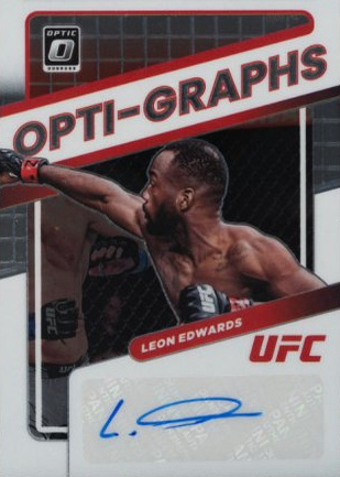 Leon Edwards 2022 Panini Donruss Optic UFC Opti-Graphs #28 Green