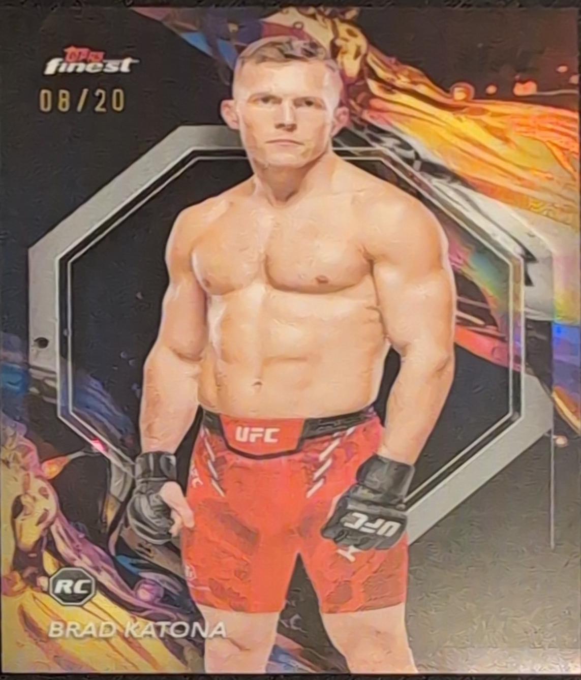 Brad Katona 2024 Topps Finest UFC Base Uncommon #105 Black Refractor