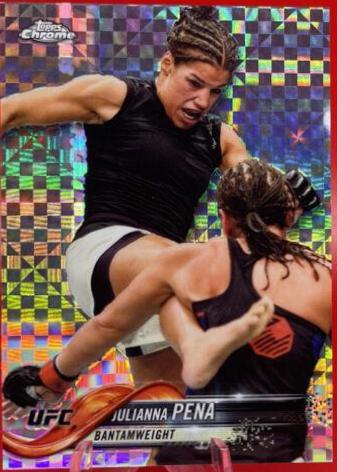 Julianna Peña 2018 Topps Chrome UFC Base #46 Xfractor