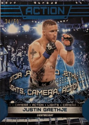 Justin Gaethje 2024 Topps Knockout UFC Action (Lights, Camera, Action) #ACT-18 Platinum