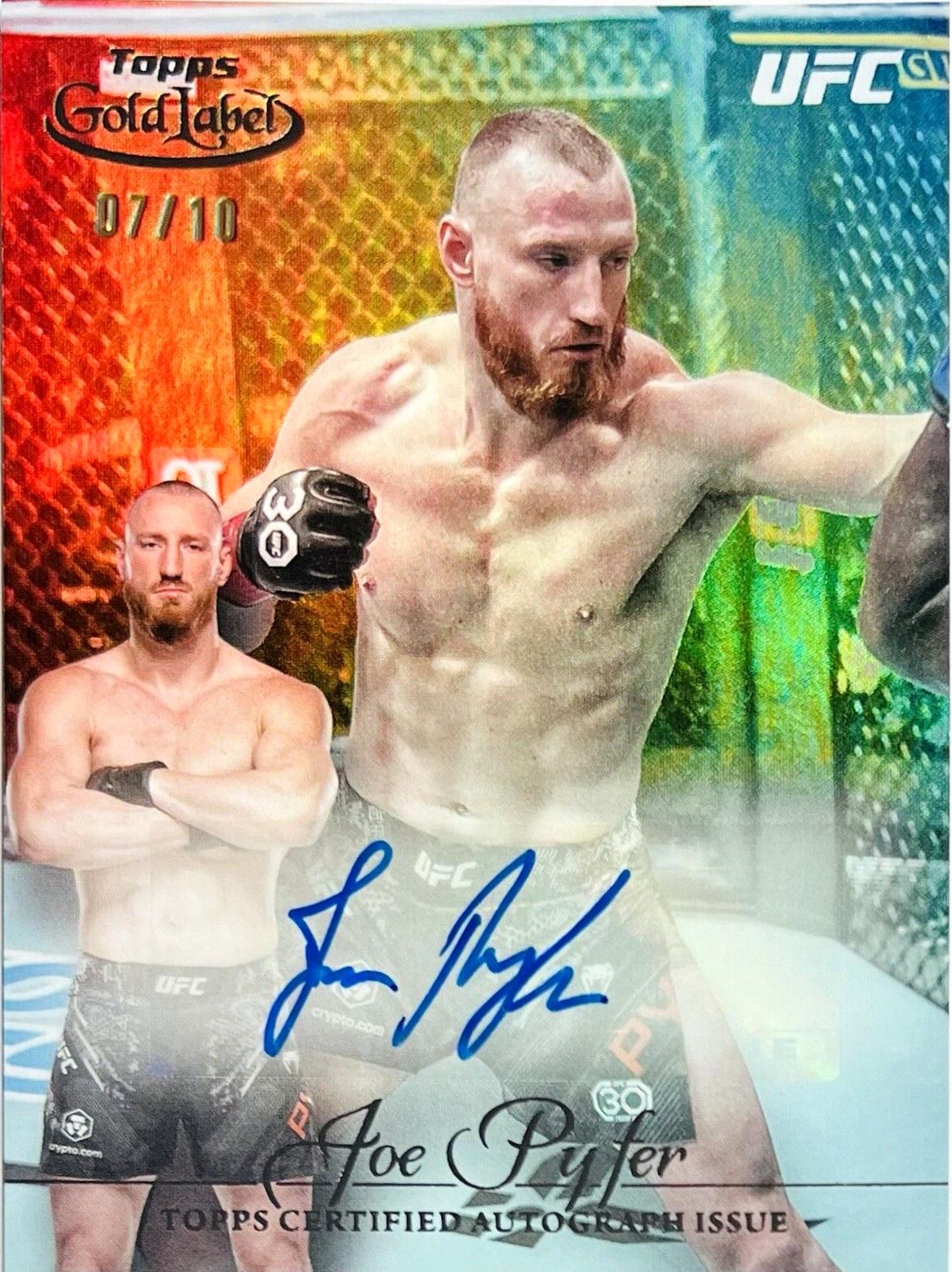 Joe Pyfer 2024 Topps Gold Label UFC Gold Label Autographs #GLA-JPY Black