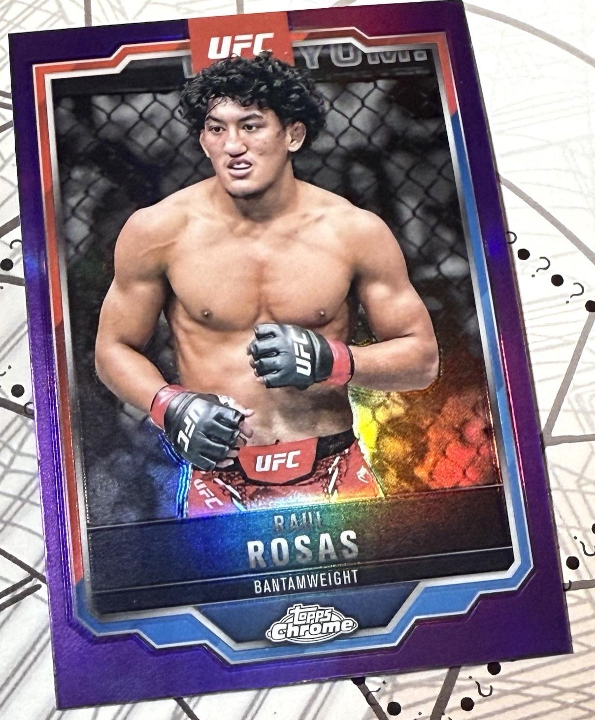 Raul Rosas 2025 Topps Chrome UFC Base #120 Purple Refractor