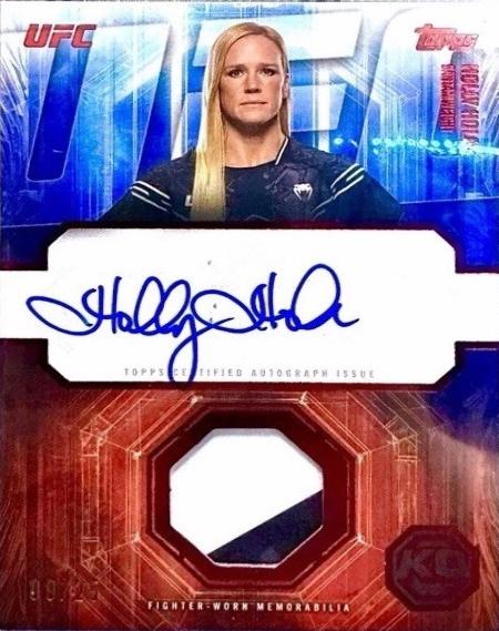 Holly Holm 2026 Topps Knockout UFC Knockout Autograph Relics #KAR-HH Blue