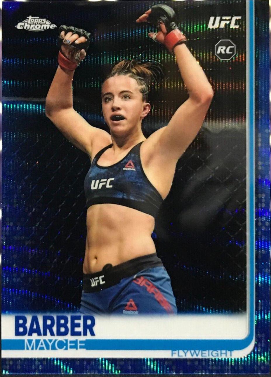 Maycee Barber 2019 Topps Chrome UFC Base #56 Blue Wave