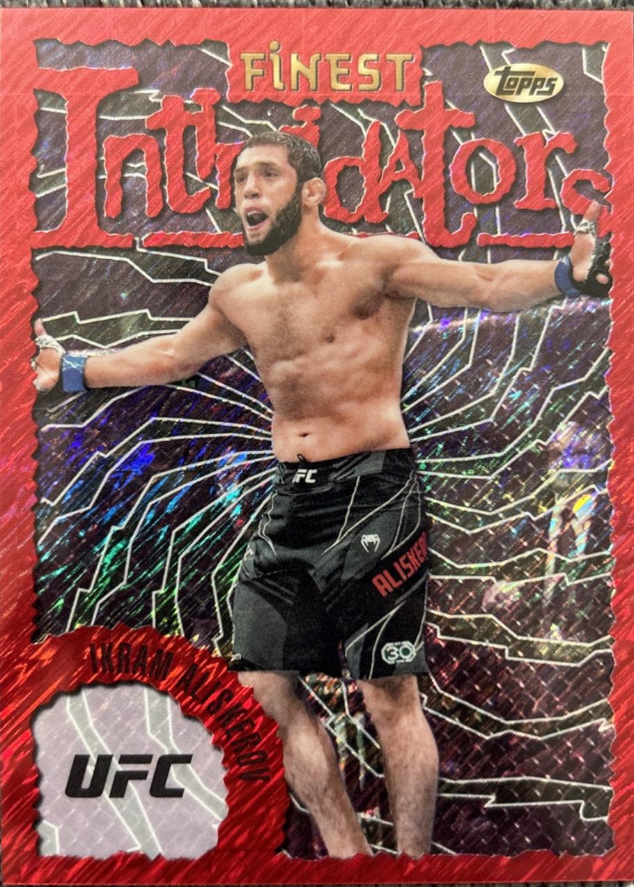 Ikram Aliskerov 2024 Topps Finest UFC Intimidators #INT-25 Red Shimmer Refractor