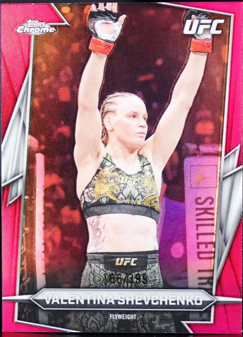 Valentina Shevchenko 2026 Topps Chrome UFC Base #3 Magenta Refractor