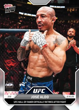José Aldo Topps Now UFC Base #15 Gold Foil