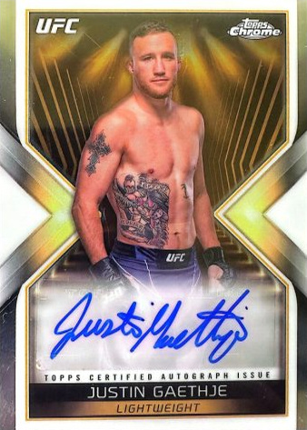 Justin Gaethje 2024 Topps Chrome UFC Main Event Autographs #MEA-JGA Superfractor