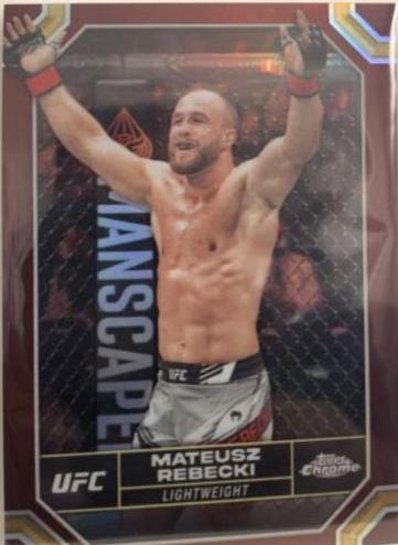 Mateusz Rębecki 2024 Topps Chrome UFC Base #127 Magenta Refractor