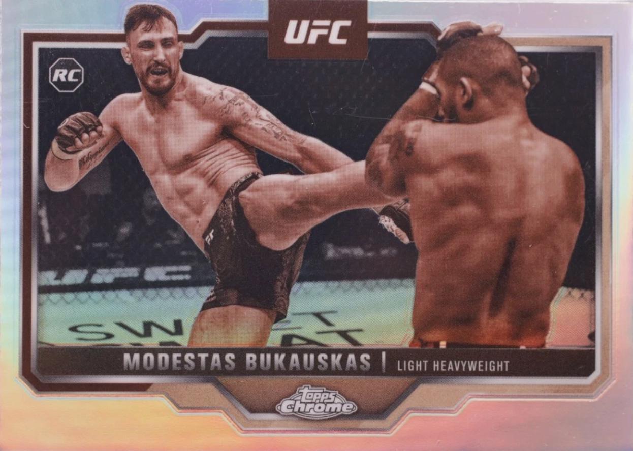 Modestas Bukauskas 2025 Topps Chrome UFC Base #8 Sepia Refractor