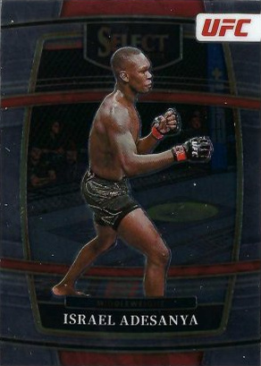 Israel Adesanya 2022 Panini Select UFC Concourse #25 Black Flash