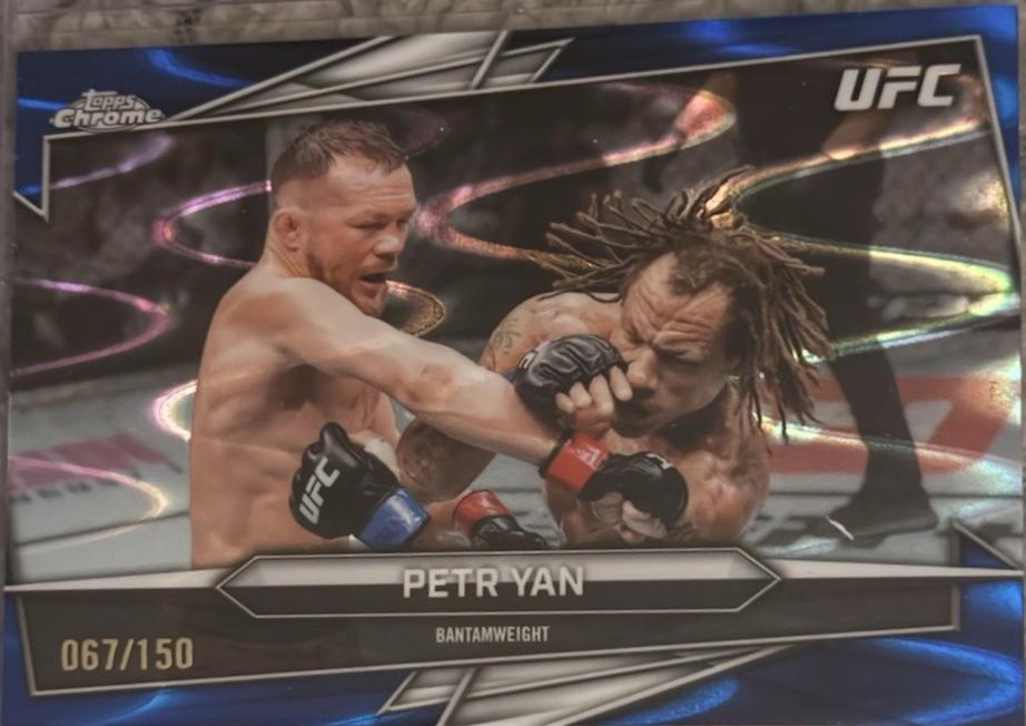 Petr Yan 2026 Topps Chrome UFC Base #53 Blue Ray Wave Refractor