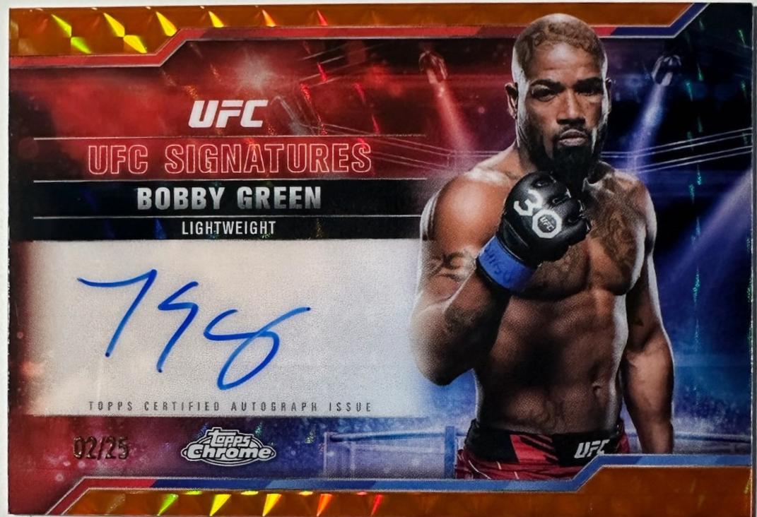 King Green 2025 Topps Chrome UFC UFC Signatures #SIG-BG Geometric Black Refractor