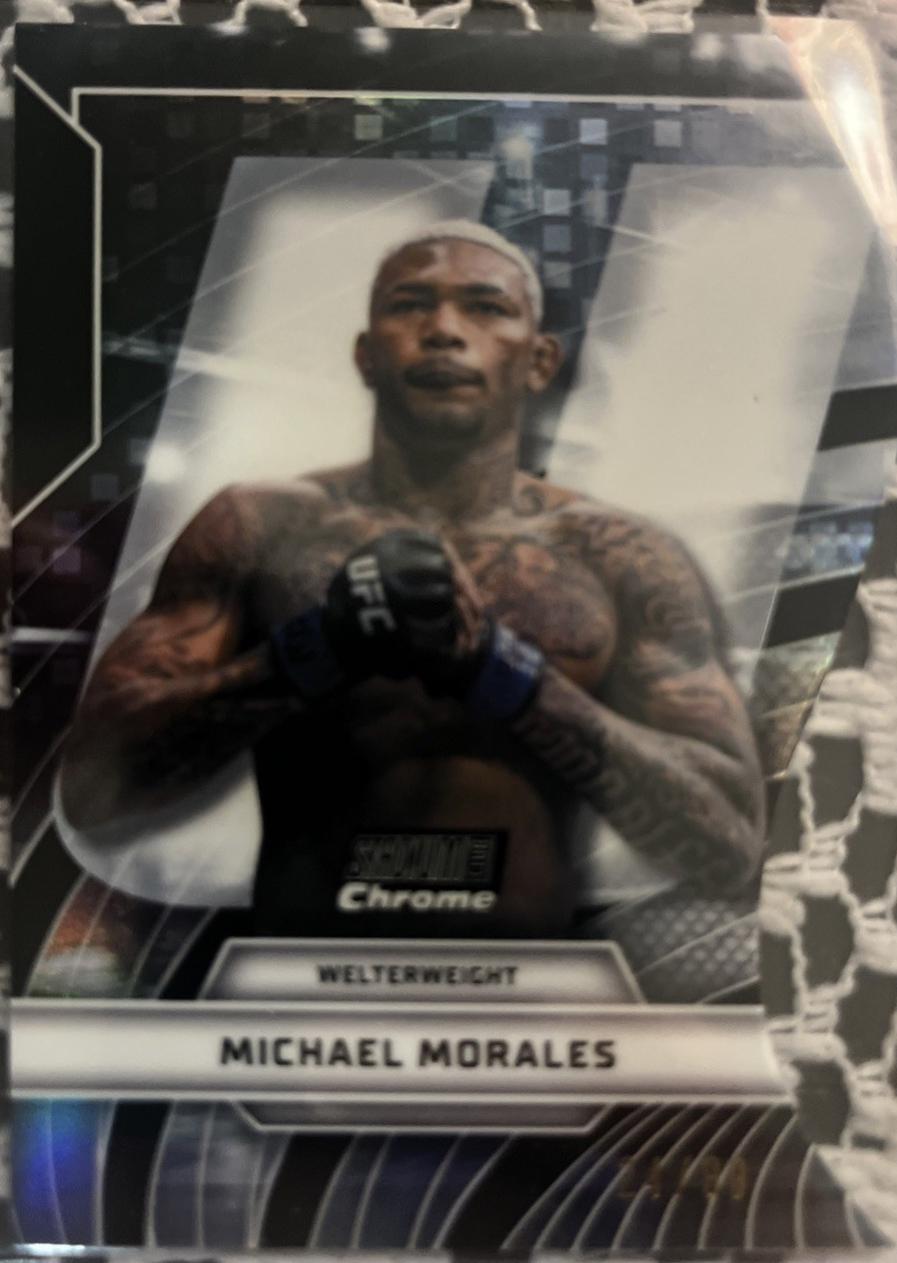 Michael Morales 2026 Topps Stadium Club UFC Triumvirates #TV-37 Black Refractor
