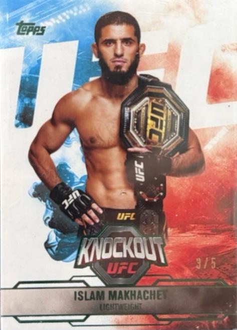 Islam Makhachev 2025 Topps Knockout UFC Base #94 Emerald