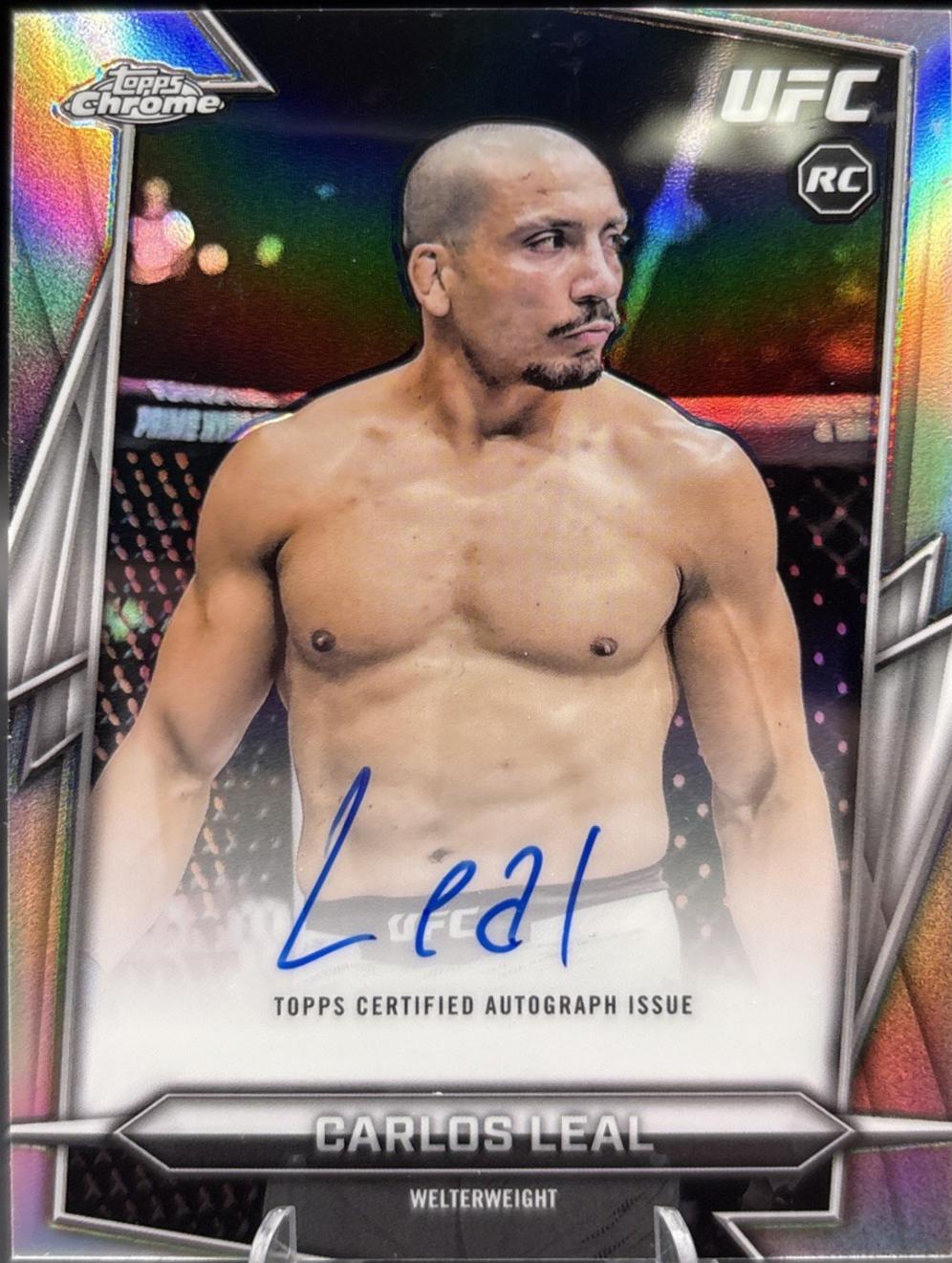 Carlos Leal 2026 Topps Chrome UFC Base Autographs #BAV-CL Refractor