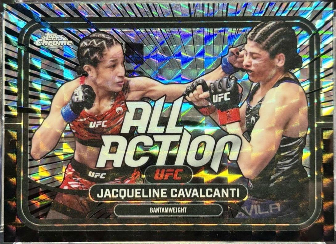 Jacqueline Cavalcanti 2026 Topps Chrome UFC Base #37 Black Geometric Refractor