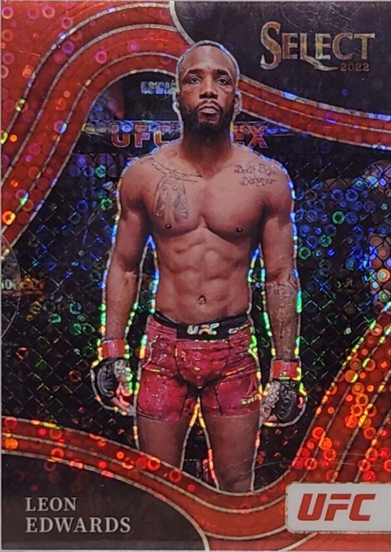 Leon Edwards 2022 Panini Select UFC Octagonside #247 Red Disco