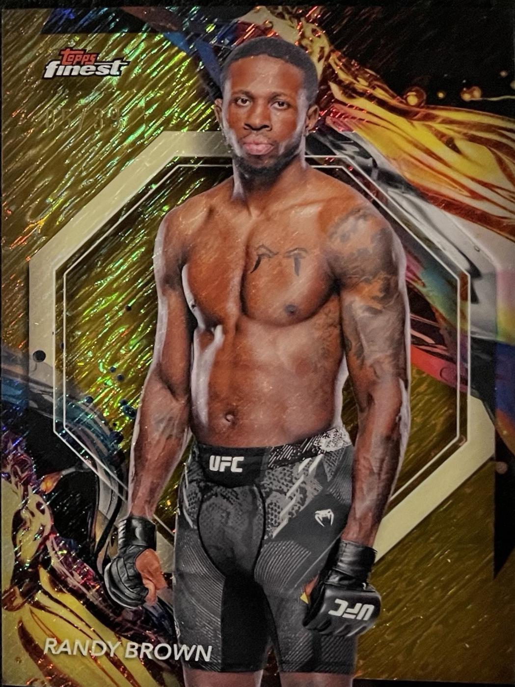 Randy Brown 2024 Topps Finest UFC Base Uncommon #192 Gold Shimmer Refractor