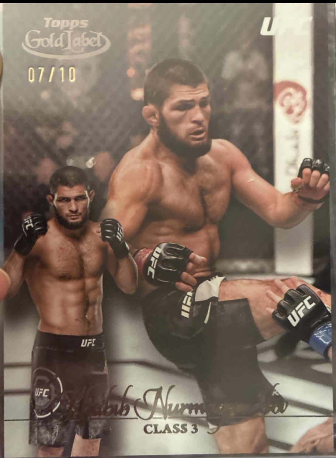 Khabib Nurmagomedov 2024 Topps Gold Label UFC Base Class III #25 Gold