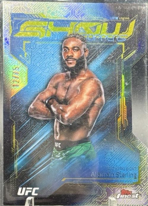 Aljamain Sterling 2025 Topps Finest UFC Showstoppers #SS-7 Die-Cut Refractor