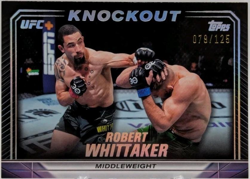 Robert Whittaker 2024 Topps Knockout UFC Base #58 Holo Silver