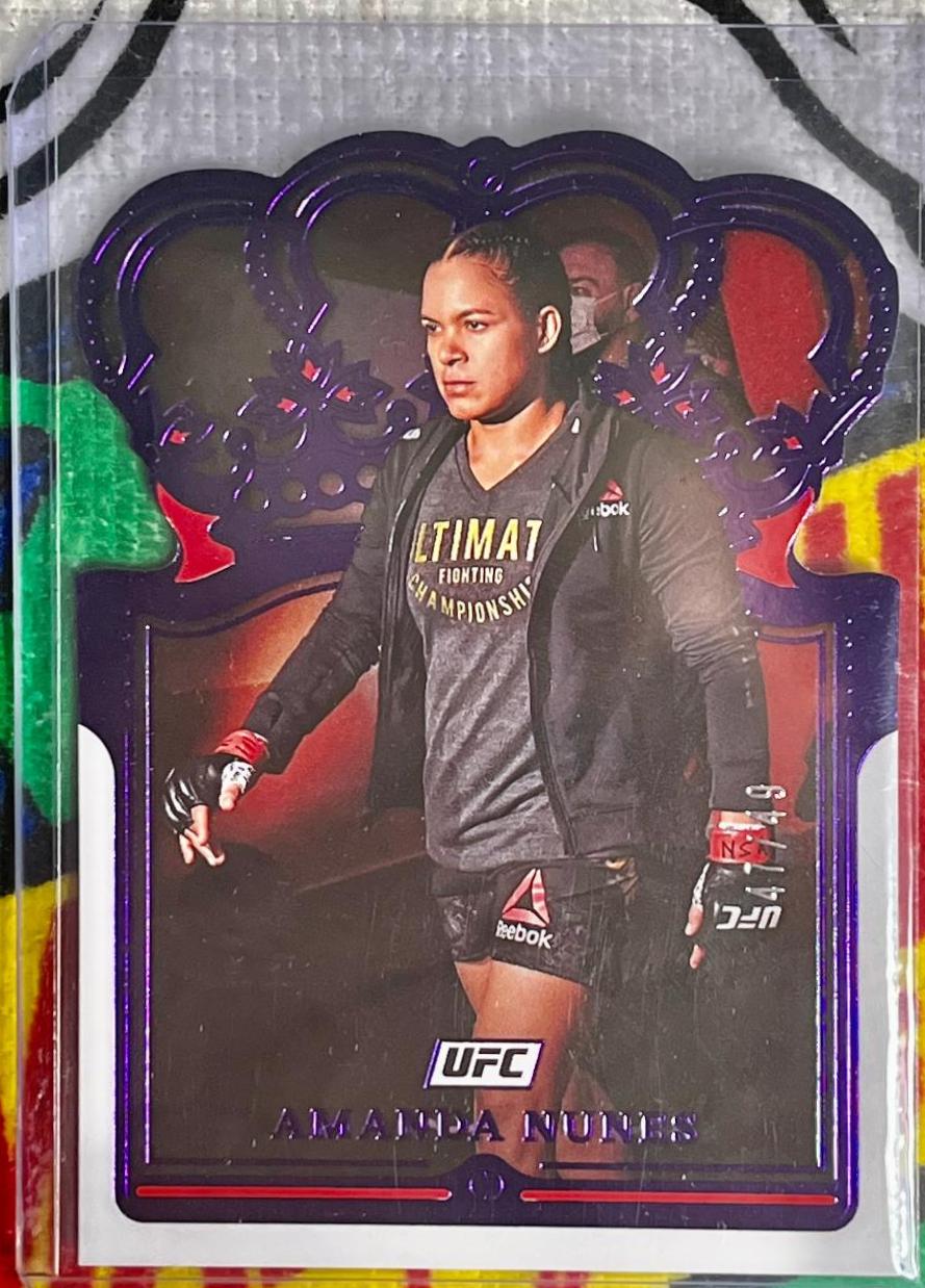 Amanda Nunes 2022 Panini Chronicles UFC Base Crown Royale #112 Purple