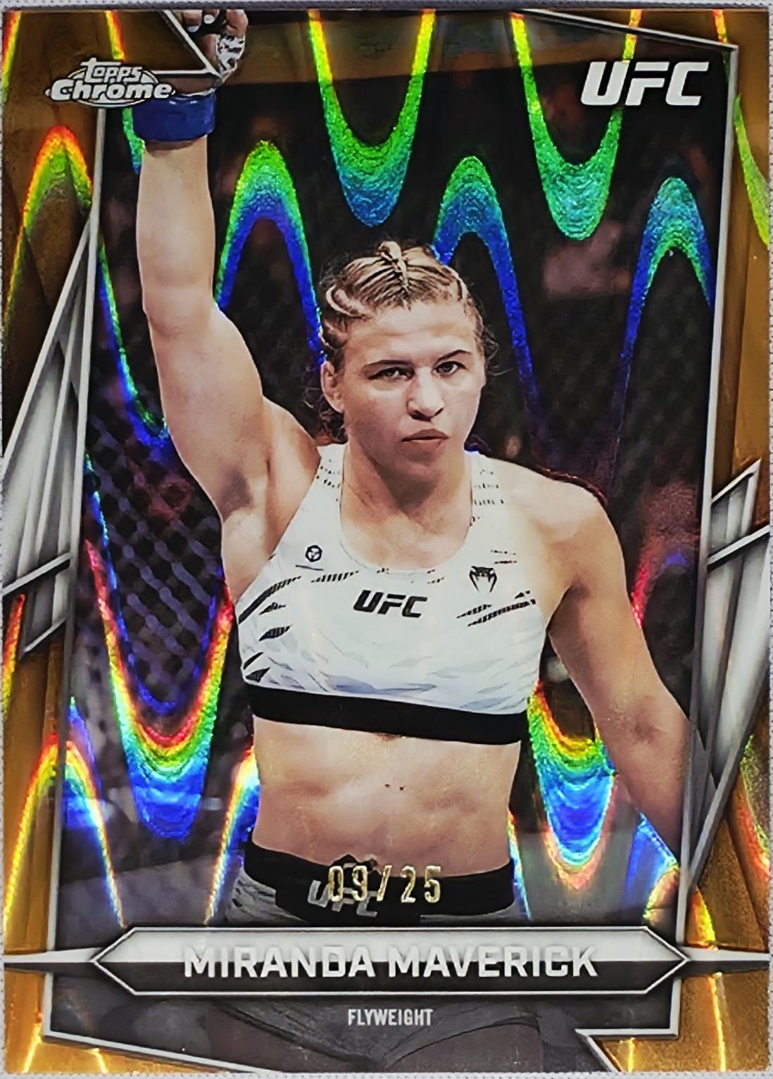 Miranda Maverick 2026 Topps Chrome UFC Base #144 Orange Ray Wave Refractor