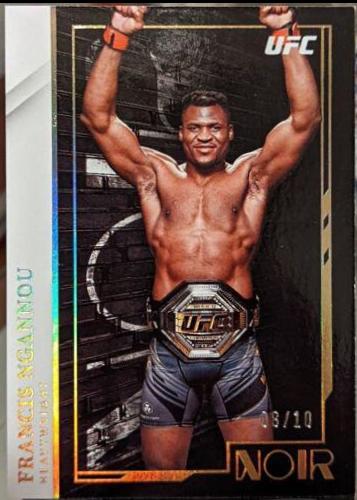 Francis Ngannou 2022 Panini Chronicles UFC Base Noir #401 Platinum