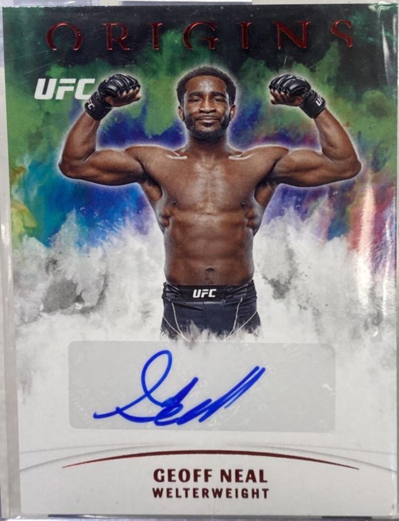 Geoff Neal 2022 Panini Chronicles UFC Origins Autographs #34 Red