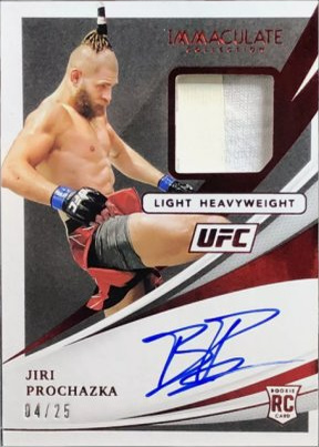 Jiri Prochazka 2021 Panini Immaculate UFC Rookie Memorabilia Autographs #106 Platinum