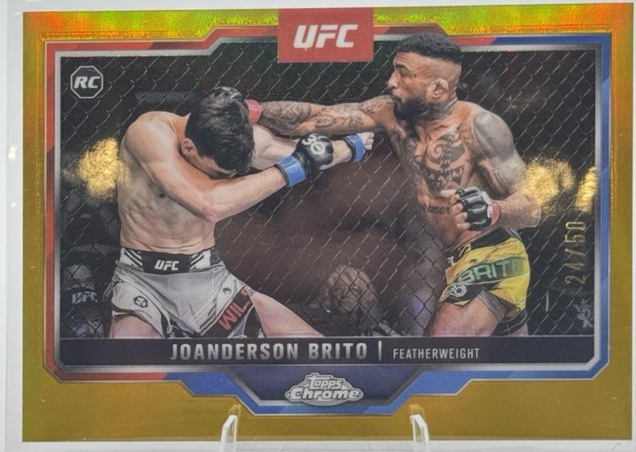 Joanderson Brito 2025 Topps Chrome Sapphire UFC Base Sapphire #176 Gold Sapphire