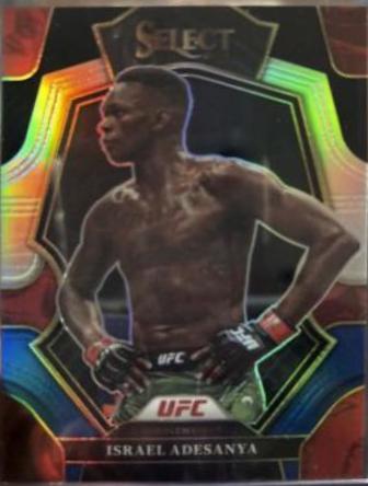 Israel Adesanya 2023 Panini Select UFC Concourse #6 Black Blue