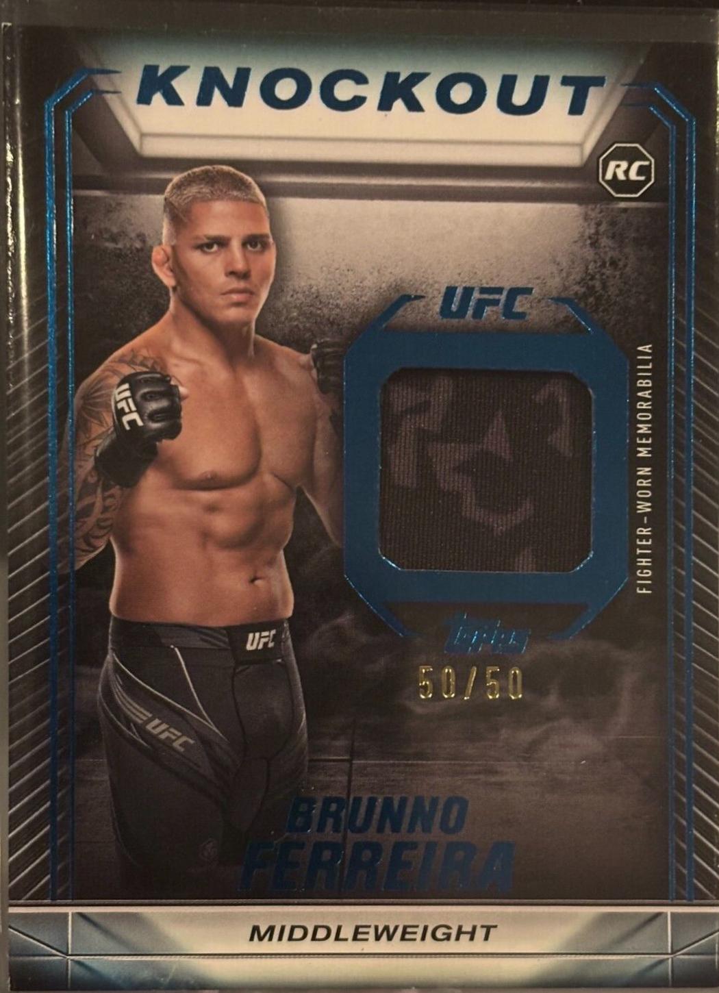 Brunno Ferreira 2024 Topps Knockout UFC Knockout Relics #KR-BF Blue