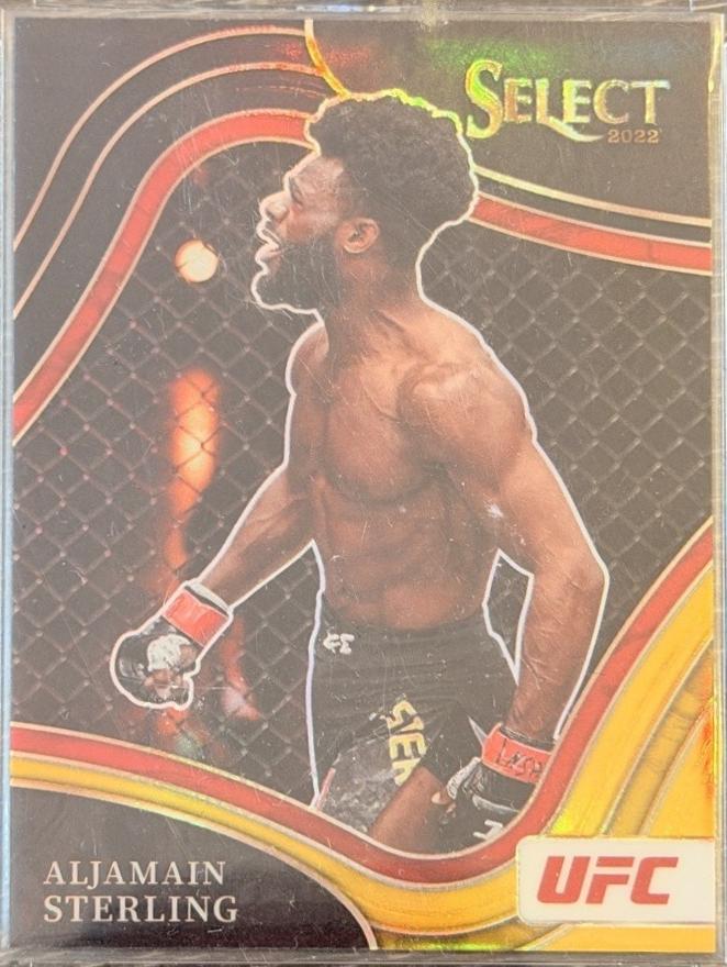 Aljamain Sterling 2022 Panini Select UFC Octagonside #215 Blue Prizm
