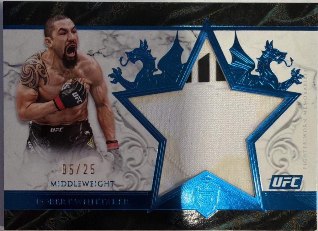 Robert Whittaker 2025 Topps Royalty UFC Star Relics #SR-RW Blue